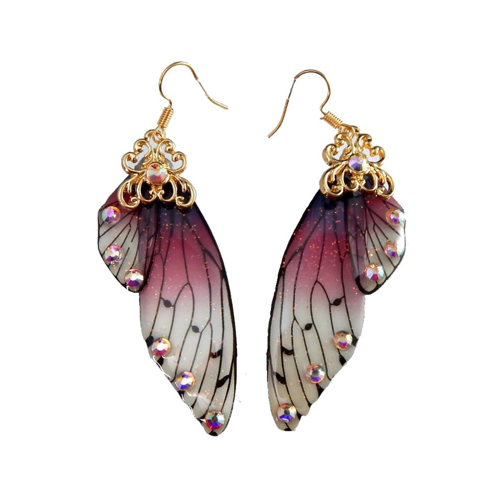 Fairy Wing Earrings Hippie Boho Goth Kawaii